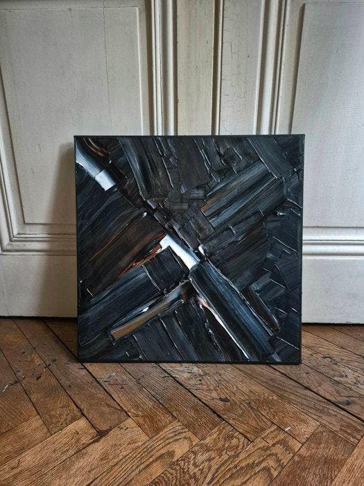 Bruno Cantais - Hommage à Soulages, Antiek en Kunst, Kunst | Schilderijen | Modern