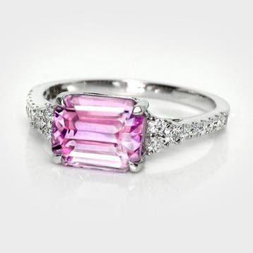 Zonder minimumprijs - Ring - 14 karaat Witgoud, HRD 3,10 ct