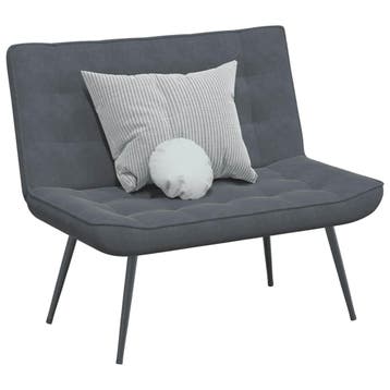 vidaXL Bankje 110x74x84 cm fluweel donkergrijs, Verzenden, Nieuw