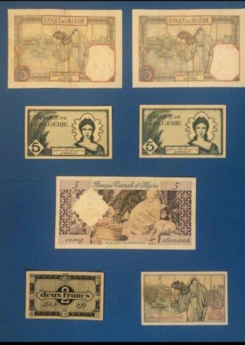Algeria. - 7 banknotes - various dates (Sans prix de