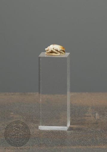 Oude Egypte, late periode Speksteen Oude steatietscarab met