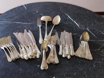 Bestekset voor 12 personen (74) - Verzilverd
