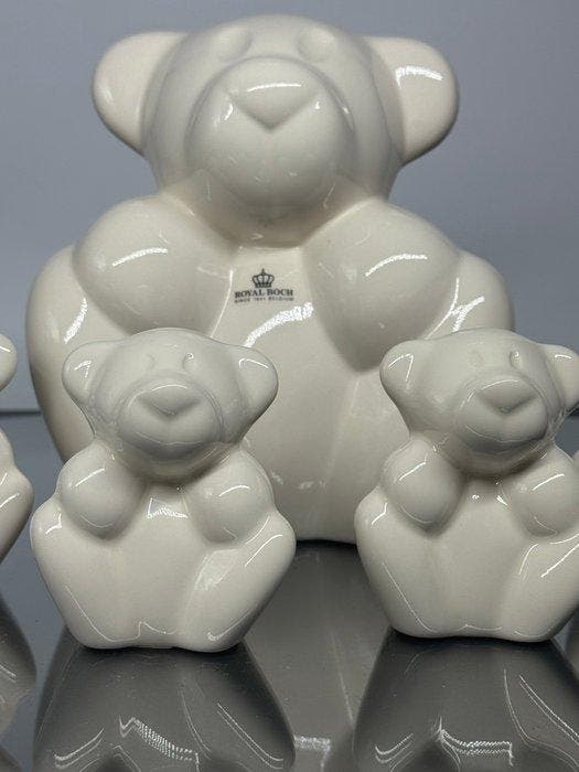 Boch Frères - Rik Delrue - Beeldje, Famille ours - 20 cm -, Antiek en Kunst, Antiek | Glaswerk en Kristal