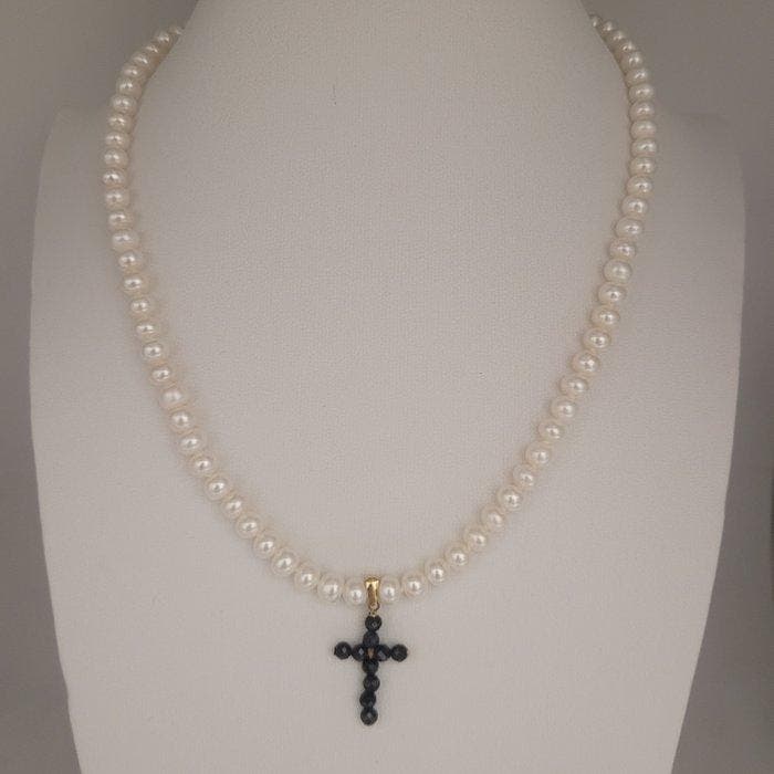 Zonder minimumprijs - Ketting met hanger - 18 karaat Geel, Bijoux, Sacs & Beauté, Bijoux anciens