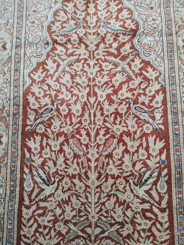 Hereke - Tapis - 116 cm - 70 cm - Tapis hèréke 100% soie na