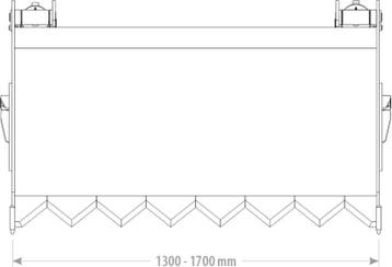 Balenknipper met bak 1.30- 1.70 m