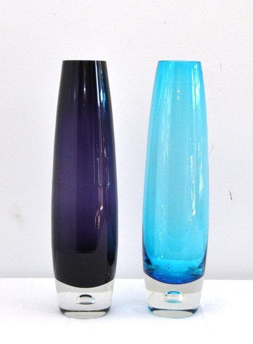 Bo Borgstrom - Vaas (2) - Glas, Antiek en Kunst, Kunst | Designobjecten