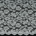 10 meter kant stof - Grijs - 100% polyester, Hobby en Vrije tijd, Stoffen en Lappen, Verzenden, 120 cm of meer, Kant, Grijs