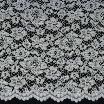 10 meter kant stof - Grijs - 100% polyester, Verzenden, 120 cm of meer, Kant, Grijs