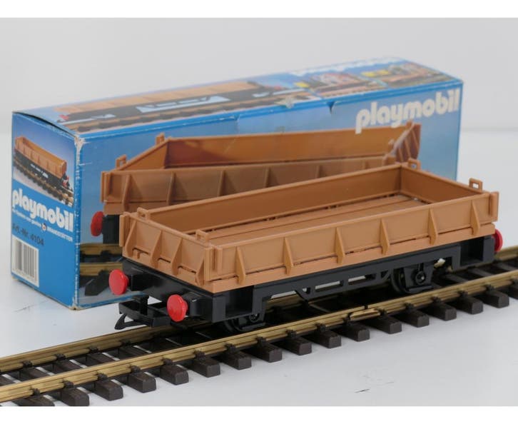 Playmobil 4104 Niederbordwagen braun (Goederen wagons), Hobby & Loisirs créatifs, Trains miniatures | Échelles Autre, Enlèvement ou Envoi