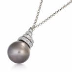 Halsketting - 18 karaat Witgoud - 0.06ct. tw. Diamant, Nieuw