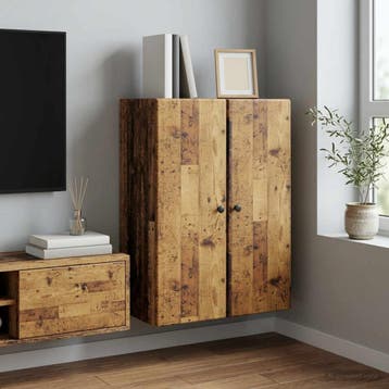 vidaXL Wandkast 66 x 34,5 x 90 cm Bewerkt hout Oud hout, Huis en Inrichting, Kasten | Overige, Verzenden, Nieuw