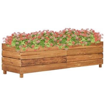 vidaXL Plantenbak verhoogd 150x40x38 cm gerecycled teakhout, Tuin en Terras, Verzenden, Nieuw