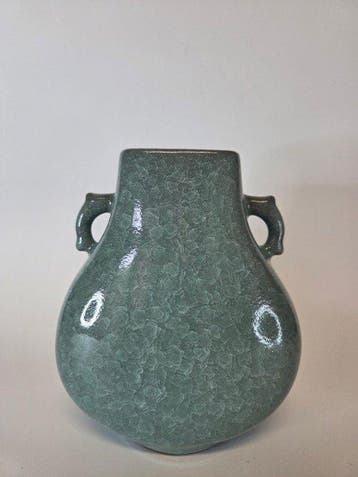Vaas met dubbele oren - Keramiek - Japan - Celadon met twee, Antiek en Kunst
