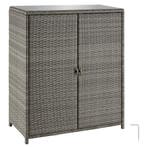 tectake Rotan tuinkast Monza, aluminium frame, 4 vakken - gr, Tuin en Terras, Verzenden, Nieuw