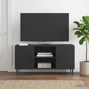 vidaXL TV Kast Zwart 102 x 34,5 x 50 cm Bewerkt hout, Verzenden