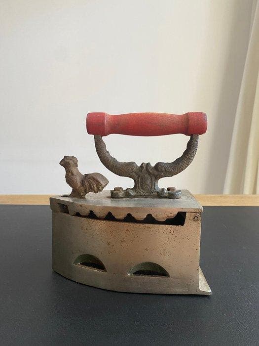 Strijkijzer (3) - Messing, IJzer, Hout - Decoratieve, Antiquités & Art, Curiosités & Brocante