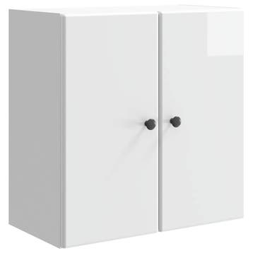 vidaXL Wandkast Hoogglans Wit 59 x 31 x 60 cm Bewerkt hout, Verzenden