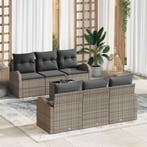 vidaXL Tuinbank Set Grijs 55 x 55 x 37 cm poly rattan, Verzenden, Nieuw