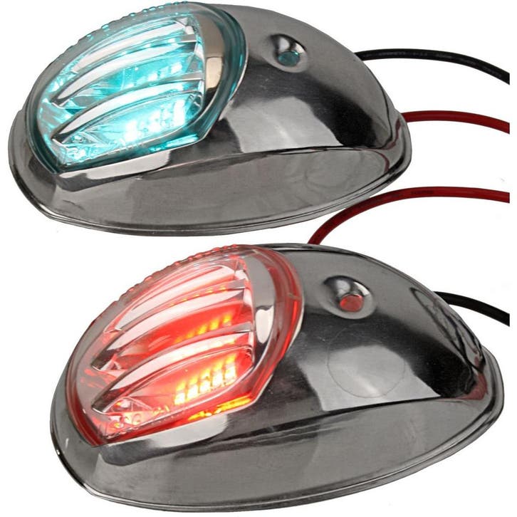Boordlicht LED Set 93mm Tot 12m Rvs, Watersport en Boten, Navigatiemiddelen en Scheepselektronica, Nieuw, Ophalen of Verzenden