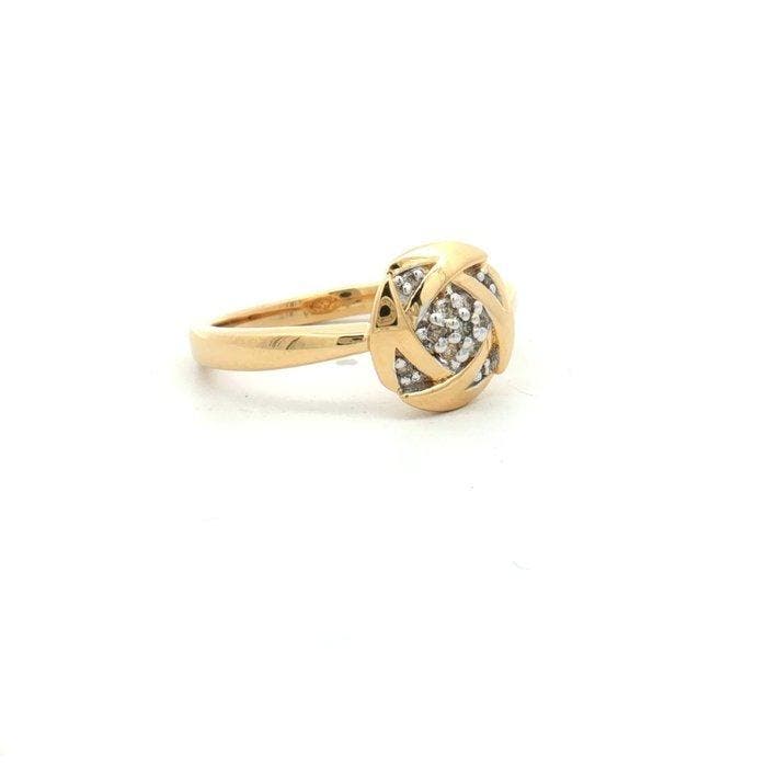 Zonder minimumprijs - Ring Zilver - 0.08ct. tw. Diamant, Handtassen en Accessoires, Ringen