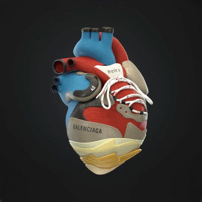 Cess - Balenciaga Heart, Antiek en Kunst, Kunst | Designobjecten