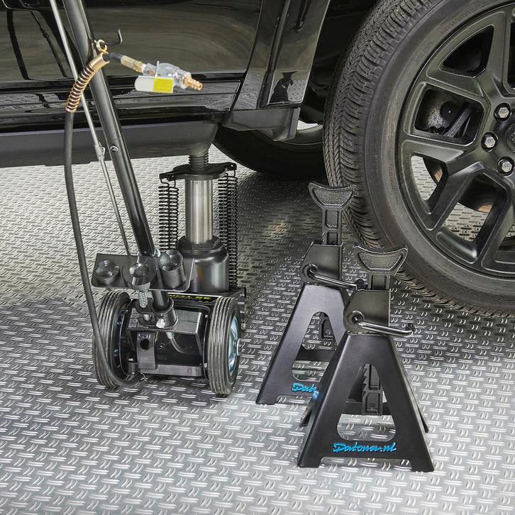 Datona Vrachtwagenkrik 35 ton met set hoge assteunen -, Auto diversen, Krikken, Ophalen of Verzenden