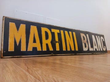 Martini, Foremail - Emaille bord - IJzer, Emaille, Antiek en Kunst