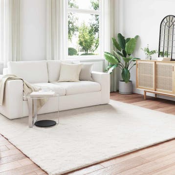 vidaXL Antislip vloerkleed van imitatie konijnenbont OLITE, Verzenden, Nieuw