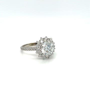 Ring - 18 karaat Witgoud - 2.49ct. tw. Diamant (Lab-grown) -, Nieuw