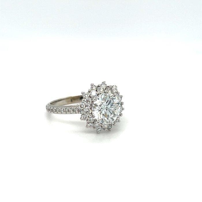 Ring - 18 karaat Witgoud - 2.49ct. tw. Diamant (Lab-grown) -, Bijoux, Sacs & Beauté, Bagues