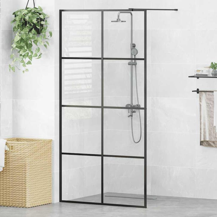 vidaXL Inloopdouchewand 100x195 cm ESG-glas transparant en, Bricolage & Construction, Sanitaire, Envoi