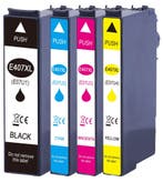 Huis-Merk  EPSON 407 C13T07U240 Cyaan 24ml 247print, Verzenden