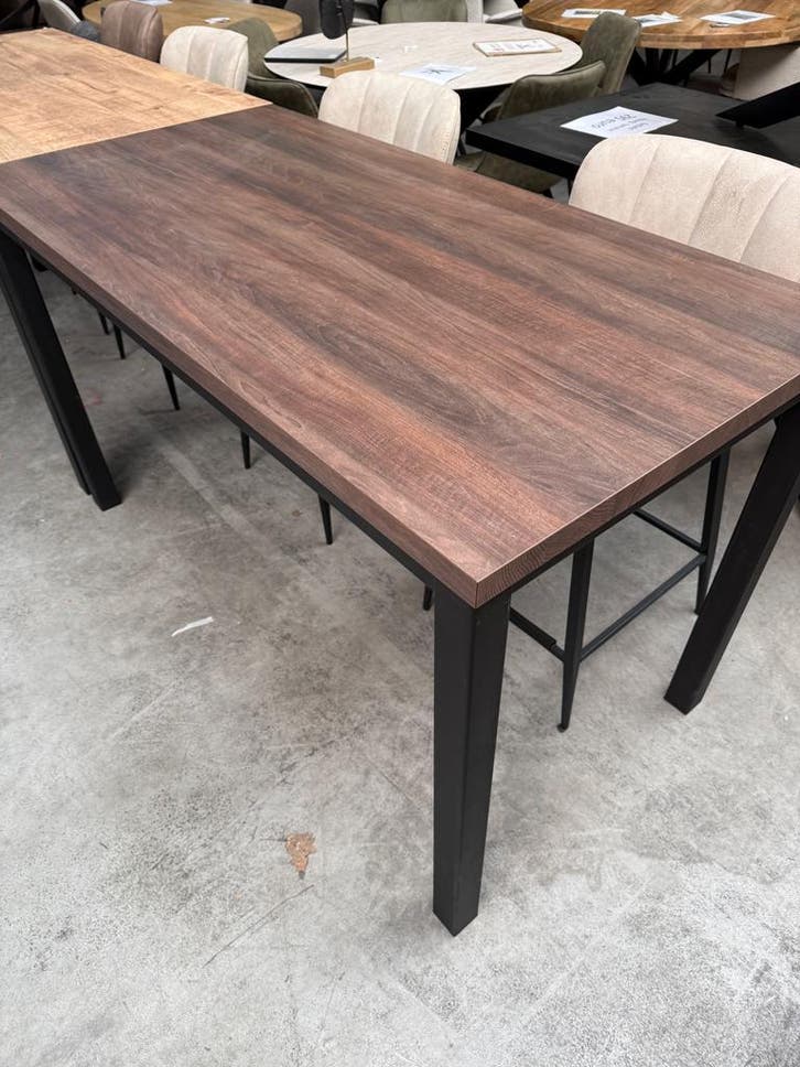 Duncan bartafel, kleur dark almond, Huis en Inrichting, Tafels | Eettafels, Nieuw, Metaal, Overige materialen