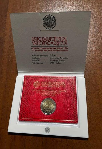 Vaticaan. 2 Euro 2024 Guglielmo Marconi (Zonder