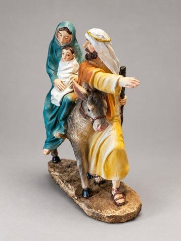 sculptuur, De Vlucht naar Egypte – Maria, Jozef, Jezus &, Antiek en Kunst