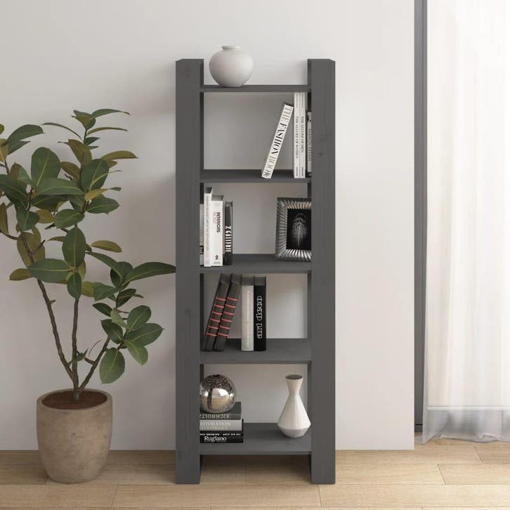 vidaXL Boekenkast/kamerscherm 60x35x160 cm massief hout, Huis en Inrichting, Kasten | Boekenkasten, Nieuw, Verzenden