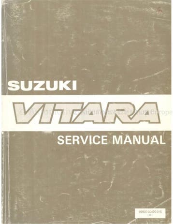 2000 SUZUKI VITARA WERKPLAATSHANDBOEK ENGELES (2 BOEKEN)