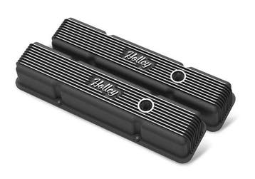 HOLLEY VALVE COVERS - VINTAGE SERIES - FINNED - SBC - SATIN, Ophalen of Verzenden