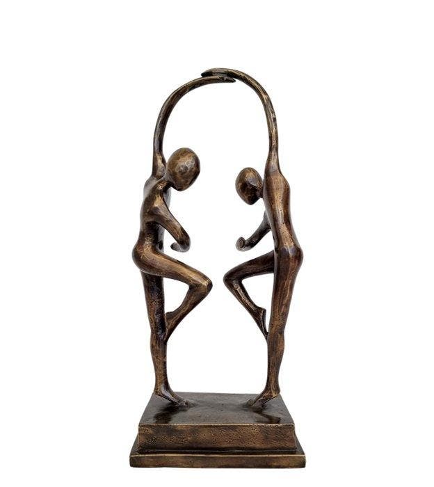 Beeldje - A dancing couple - Brons, Antiek en Kunst, Kunst | Designobjecten