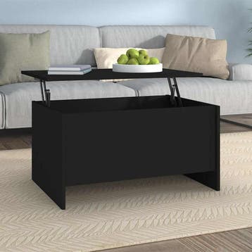 vidaXL Salontafel 80x55,5x41,5 cm bewerkt hout zwart, Verzenden