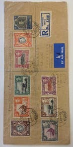 Afrique - & Collection de timbres coloniaux dans un album –