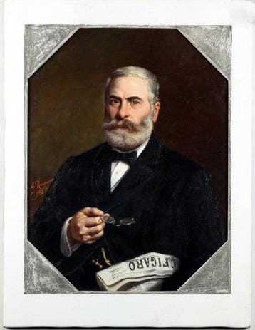 Philippe-Émile Roumens (1825–1901), Attribué(e) à - Portrait, Antiquités & Art