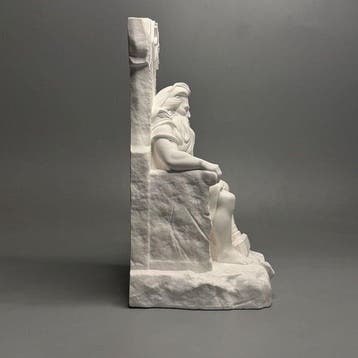 Figurine - Sculpture of Thor, God of Thunder, Enthroned -