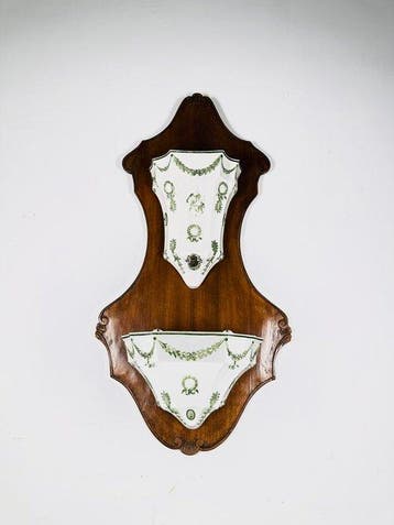 Wanddecoratie - Italiaanse handgeschilderde faience lavabo