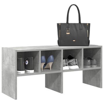 vidaXL Schoenenrek stapelbaar 89,5x30x40 cm betongrijs, Maison & Meubles, Verzenden