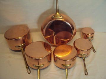 5 casseroles et 1 poêle a frire - Kookpottenset - Koper,