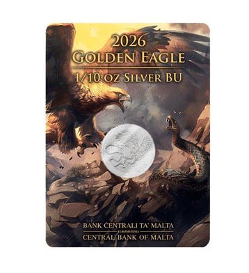 Malta. 0.75 Euro 2026 – Golden Eagle – 1/10 oz Silver Coin –