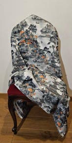 Exclusieve Oosterse stof Zwart-wit - Pagode Artmaison -