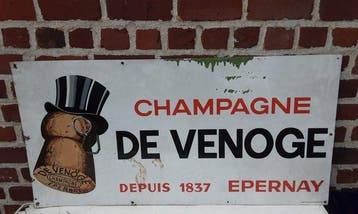 Sapi - De Venoge Champagne - Reclamebord - Metaal